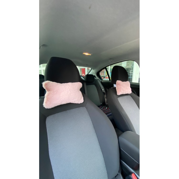 Yumuşak Peluşlu Ortopedik Araba Seyahat Boyun Yastığı 2'li Pudra Pembe Yumuşak Peluşlu Ortopedik Araba Seyahat Boyun Yastığı 2'li Pudra Pembe