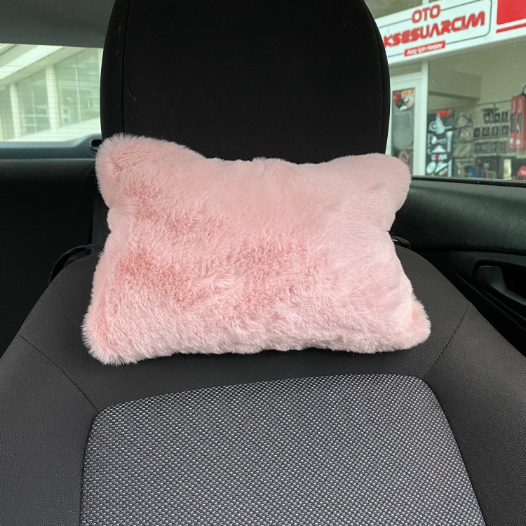 Yumuşak Peluşlu Ortopedik Araba Seyahat Boyun Yastığı 2'li Pudra Pembe Yumuşak Peluşlu Ortopedik Araba Seyahat Boyun Yastığı 2'li Pudra Pembe
