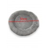 Yumuşak Tüylü Peluş Yuvarlak Evcil Hayvan Kedi Yatağı Minder 50cm Gri Yumuşak Tüylü Peluş Yuvarlak Evcil Hayvan Kedi Yatağı Minder 50cm Gri