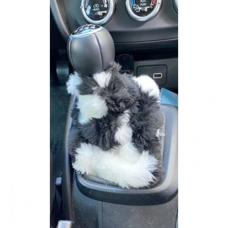 Yumuşak Peluş Vites Körüğü Vites Süsü Dalmaçyalı Siyah Beyaz Yumuşak Peluş Vites Körüğü Vites Süsü Dalmaçyalı Siyah Beyaz