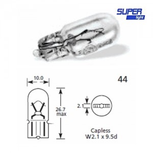 Super Light T10 Dipsiz Halojen Park Ampulü 12v 1 Adet Super Light T10 Dipsiz Halojen Park Ampulü 12v 1 Adet