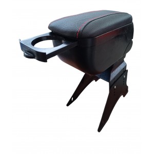 Sürgülü Bardaklık Kol Dayama Kolçak Siyah Kırmızı Dikişli