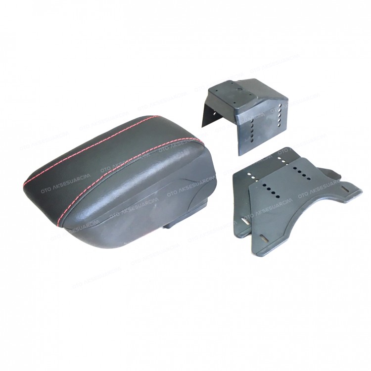 Sürgülü Kol Dayama Kolçak Siyah Kırmızı Dikişli