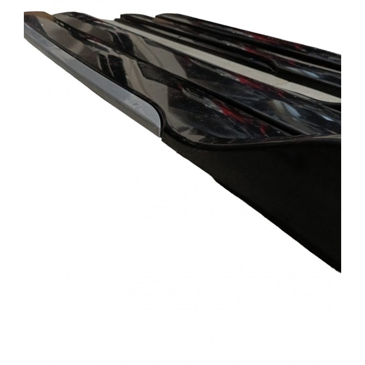 Universal Flaplı Yan Marşpiyel Altı Lip 8 Parça Siyah Gri