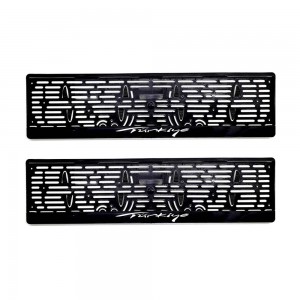 Türkiye Yazılı Plastik Plakalık Plaka Altlığı Çıtalı 2'li Beyaz