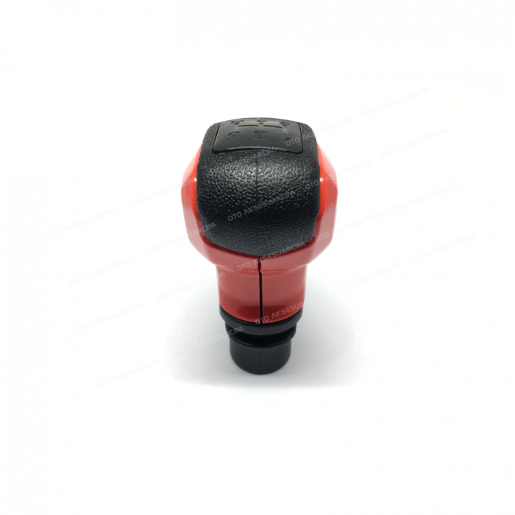 Universal 5 İleri Sportif Vites Topuzu Siyah Kırmızı