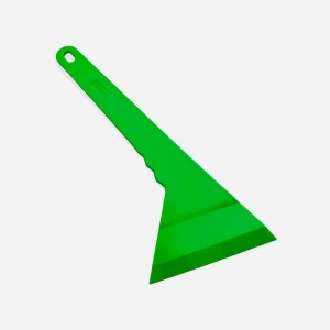 Uzun Saplı Açılı Uç Eğik Ragle Arka Cam Filmi Çekme Aparatı Yeşil 33x13cm