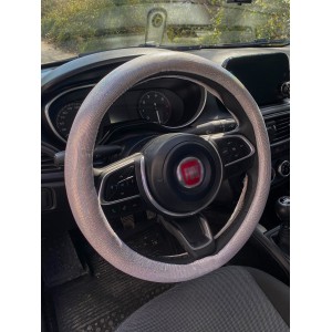 Hologram Noktalı Janjanlı Direksiyon Kılıfı Beyaz Hologram Noktalı Janjanlı Direksiyon Kılıfı Beyaz