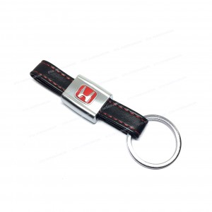 Honda Derili Ortası Metal Oto Anahtarlık Kırmızı Gri