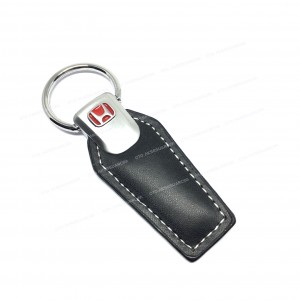 Honda Metal Oto Anahtarlık Uzun Siyah Derili