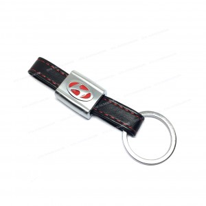 Hyundai Derili Ortası Metal Oto Anahtarlık Kırmızı Gri