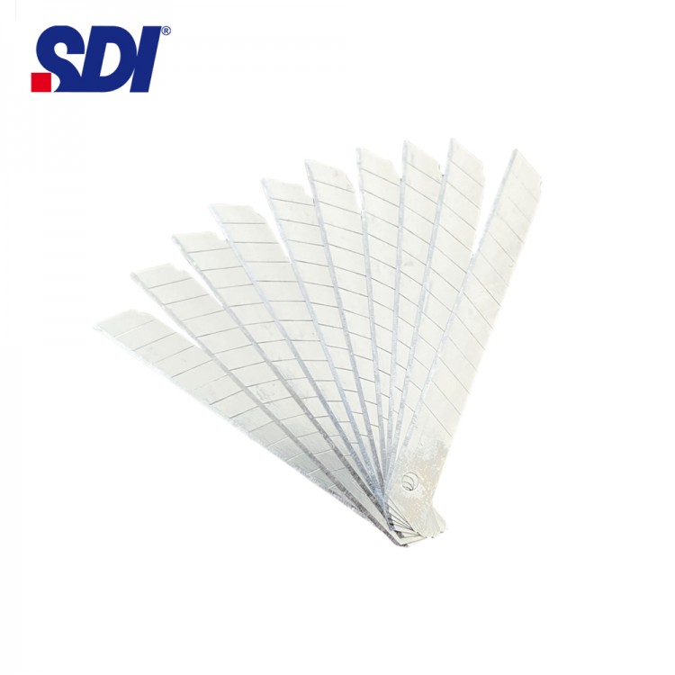 SDI 1403 Çelik Maket Bıçağı Falçata Ucu Yedeği 9mm 60 Derece Küçük 10'lu