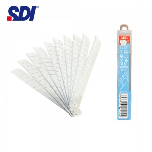 SDI 1403 Çelik Maket Bıçağı Falçata Ucu Yedeği 9mm 60 Derece Küçük 10'lu