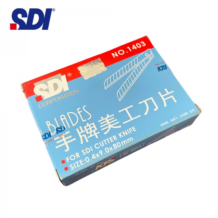 SDI 1403 Çelik Maket Bıçağı Falçata Ucu Yedeği 9mm 60 Derece Küçük 10'lu