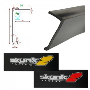 SKUNKY 2 Yazılı Ez Lip Ön Tampon Eki Siyah Beyaz