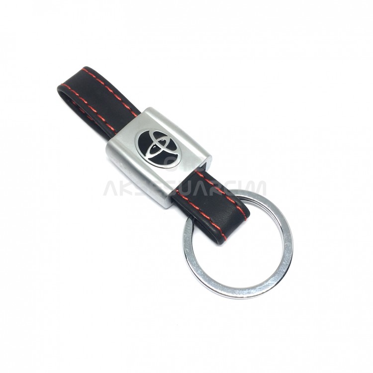 Toyota Derili Ortası Metal Oto Anahtarlık Siyah Krom