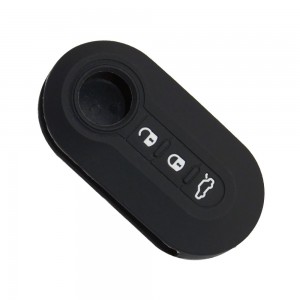 Fiat Doblo Ducato Punto Fiorino 3 Butonlu Anahtar Uyumlu Silikon Oto Anahtar Kumanda Kabı Kılıf Siyah