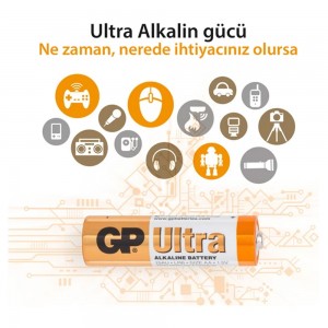 GP Ultra Alkalin AA Boy Kalem Pil 1.5V 1 Adet