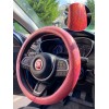Hologram Noktalı Janjanlı Direksiyon Kılıfı Kırmızı