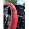 Hologram Noktalı Janjanlı Direksiyon Kılıfı Kırmızı