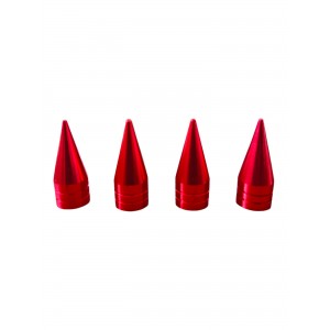 Alüminyum Sivri Sibop Kapağı Kırmızı 4'lü 32mm