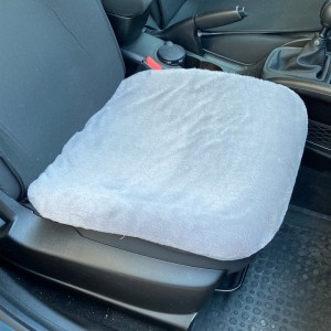 Yumuşak Tüylü Peluş Serme Oto Koltuk Kılıfı Koruyucu Minder Ön Arka Gri