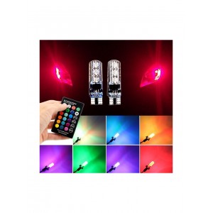 T10 Led Park Ampulu Rgb Kumandalı Silikonlu Model 16 Renk 2'li