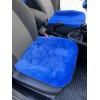 Yumuşak Tüylü Peluş Serme Oto Koltuk Koruyucu Minder Ön Arka Mavi