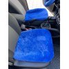 Yumuşak Tüylü Peluş Serme Oto Koltuk Koruyucu Minder Ön Arka Mavi