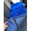 Yumuşak Tüylü Peluş Serme Oto Koltuk Minder Arka Mavi
