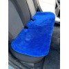 Yumuşak Tüylü Peluş Serme Oto Koltuk Minder Arka Mavi