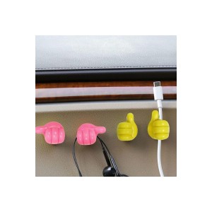 Baş Parmak Kablo Tutucu Mavi 4'lü