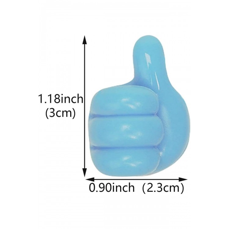 Baş Parmak Kablo Tutucu Mavi 4'lü