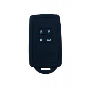 Renault Megane 4 Kadjar Talisman Clio 5 Dacia Duster Uyumlu Silikon Oto Anahtar Kumanda Kabı Kılıf Siyah