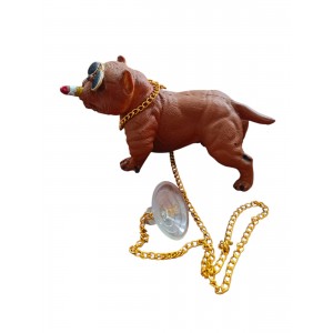 Pitbull Biblo Köpek Torpido Üstü Süsü Kahverengi