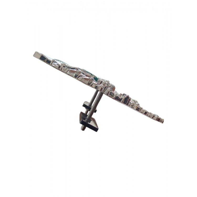 Osmanlı Devlet Arması Vidalı Kabartma Logo Büyük 12x11cm Krom