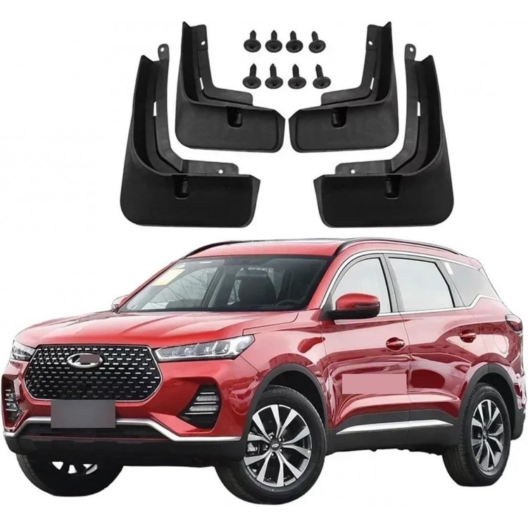 Tiggo 7 Pro Uyumlu Paçalık Tozluk Çamurluk Ön Arka Takım Siyah