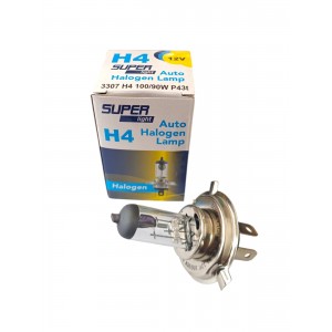 Super Light H4 Halojen Far Ampülü 12 Volt 100/90 Watt Super Light H4 Halojen Far Ampülü 12 Volt 100/90 Watt