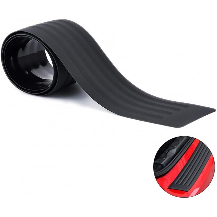 Arka Tampon Üstü Bagaj Eşiği Koruyucu Şerit 90cm Siyah