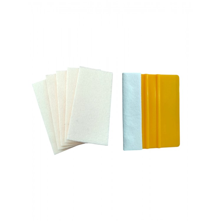 Cam Filmi çekme Uygulama Aparatı Yedek Ucu Yün Keçeli  10x5 cm 1 Adet