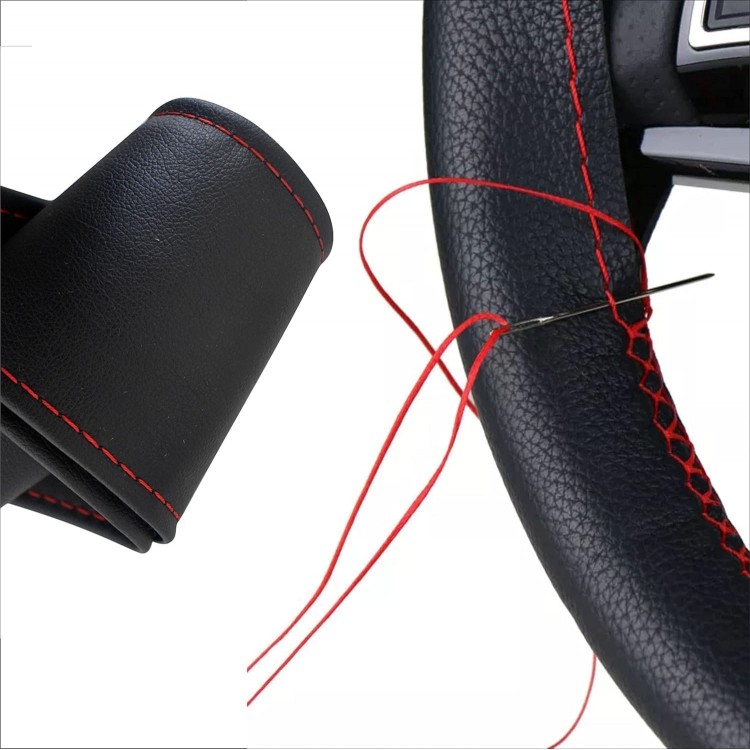 Direksiyon Kılıfı Deri Dikme Evalı Model Siyah Kırmızı 38-40 cm Direksiyon Kılıfı Deri Dikme Evalı Model Siyah Kırmızı 38-40 cm