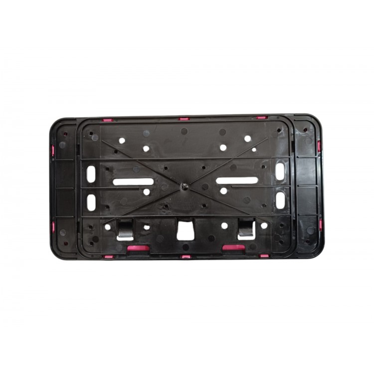 Çerçeveli Dikdörtgen Plakalık Plaka Altlığı Pembe  32x17 cm
