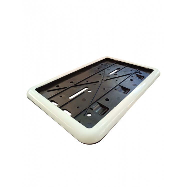 Çerçeveli Motor Plakalık Plaka Altlığı Beyaz 17x26 cm Çerçeveli Motor Plakalık Plaka Altlığı Beyaz 17x26 cm