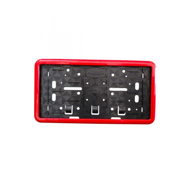Çerçeveli Dikdörtgen  Plakalık Plaka Altlığı Kırmızı 32X17cm 1 Adet