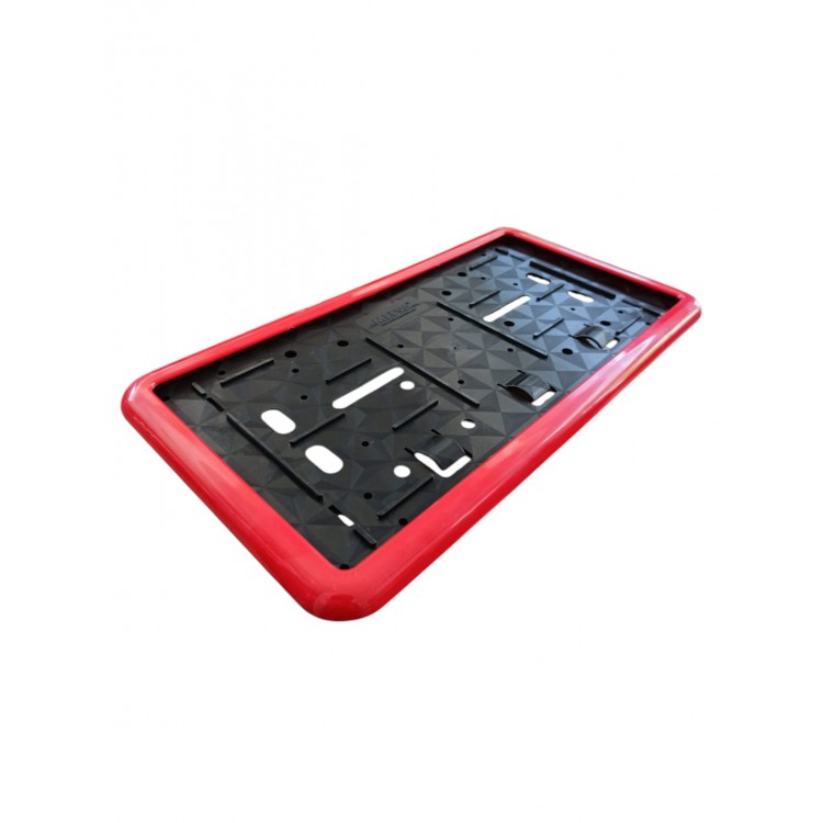 Çerçeveli Dikdörtgen  Plakalık Plaka Altlığı Kırmızı 32X17cm 1 Adet