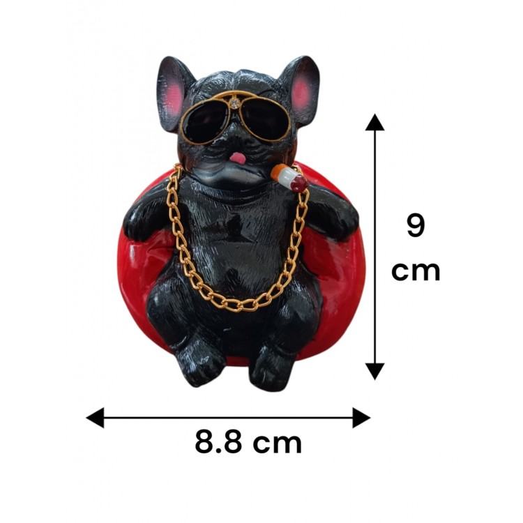 Pitbull Biblo Köpek Oturan Model Torpido Üstü Araç İçi Süs Siyah Pitbull Biblo Köpek Oturan Model Torpido Üstü Araç İçi Süs Siyah