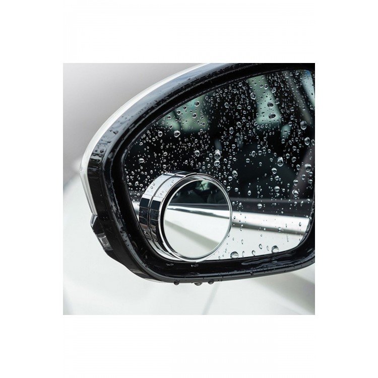 Yuvarlak Dönerli Oto Motosiklet Kör Nokta Aynası Vantuzlu Model  2'li Siyah