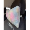 Peluş Ortopedik Araba Seyahat Boyun Yastığı Emniyet Kemer Pedi Seti Gökkuşağı Peluş Ortopedik Araba Seyahat Boyun Yastığı Emniyet Kemer Pedi Seti Gökkuşağı