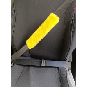 Peluş Seyahat Emniyet Kemer Pedi Kılıfı 2'li Sarı