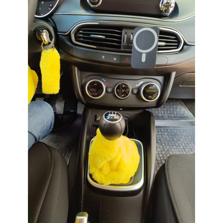 Yumuşak Peluş Vites Körüğü Vites Süsü Sarı Yumuşak Peluş Vites Körüğü Vites Süsü Sarı
